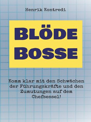 cover image of Blöde Bosse